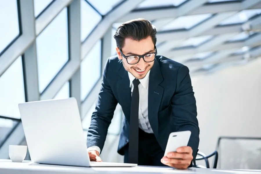 Man Using Zoom Phone