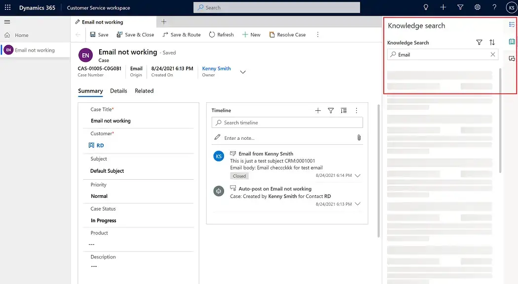 Dynamics 365 Contact Center Agent Productivity Pane