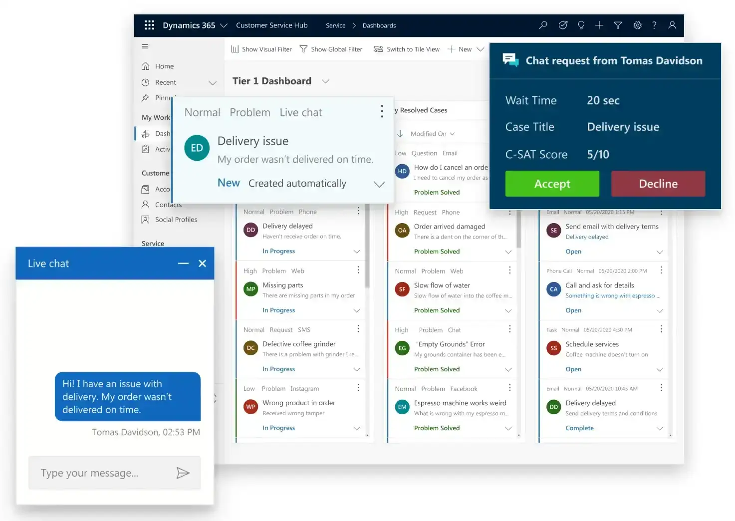 Dynamics 365 Contact Center customer services